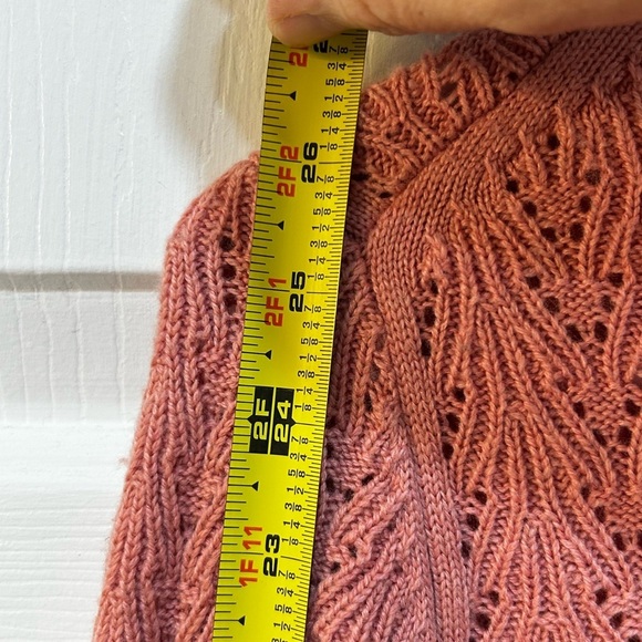 Boden Pointelle Stitch Sweater Pink Sz XS Wool Feminine Girly Holiday Chic Boho - Picture 8 of 10